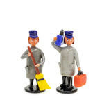 miniature  People working at the station