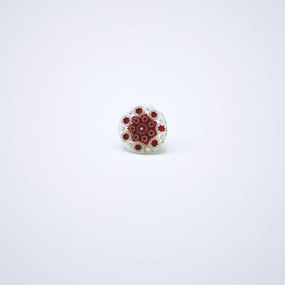 ムリーネ　ミルフィオリ　ピンブローチ　ヴェネチアンガラス　ラペルピン