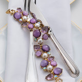 Schiaparelli Purple Glass Pearl Bracelet