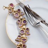 Schiaparelli Purple Glass Pearl Bracelet