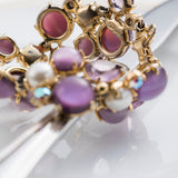 Schiaparelli Purple Glass Pearl Bracelet
