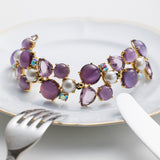 Schiaparelli Purple Glass Pearl Bracelet