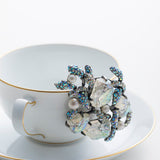 Vintage Schiaparelli Clear Lava Rock Brooch