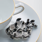 Vintage Schiaparelli Clear Lava Rock Brooch