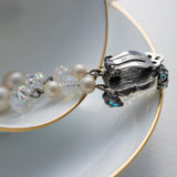 Vintage Schiaparelli Clear Lava Rock Earrings