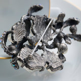 Vintage Schiaparelli Clear Lava Rock Brooch