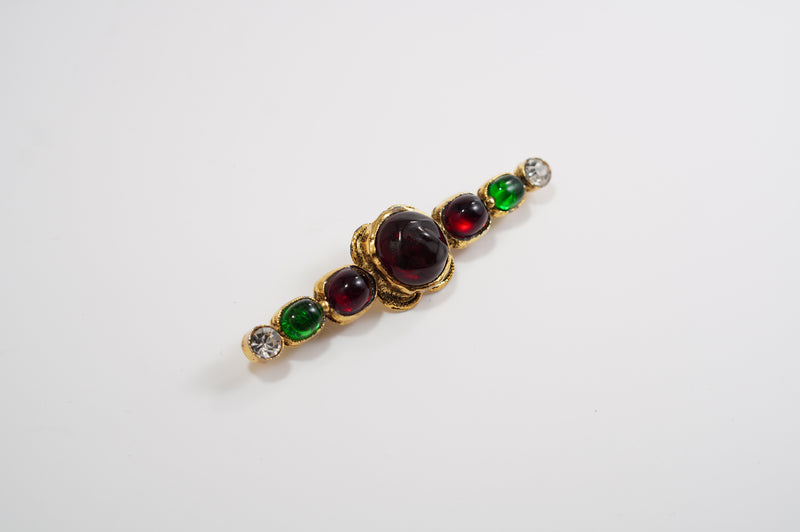 COLOR GLASS BROOCH