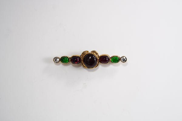 COLOR GLASS BROOCH