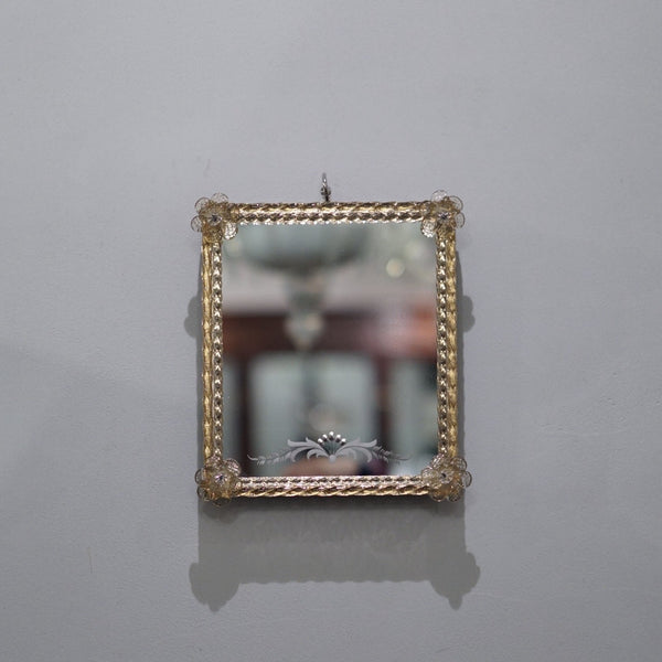 ムラーノガラス（ベネチアングラス）鏡「Modesto－ささやかな」