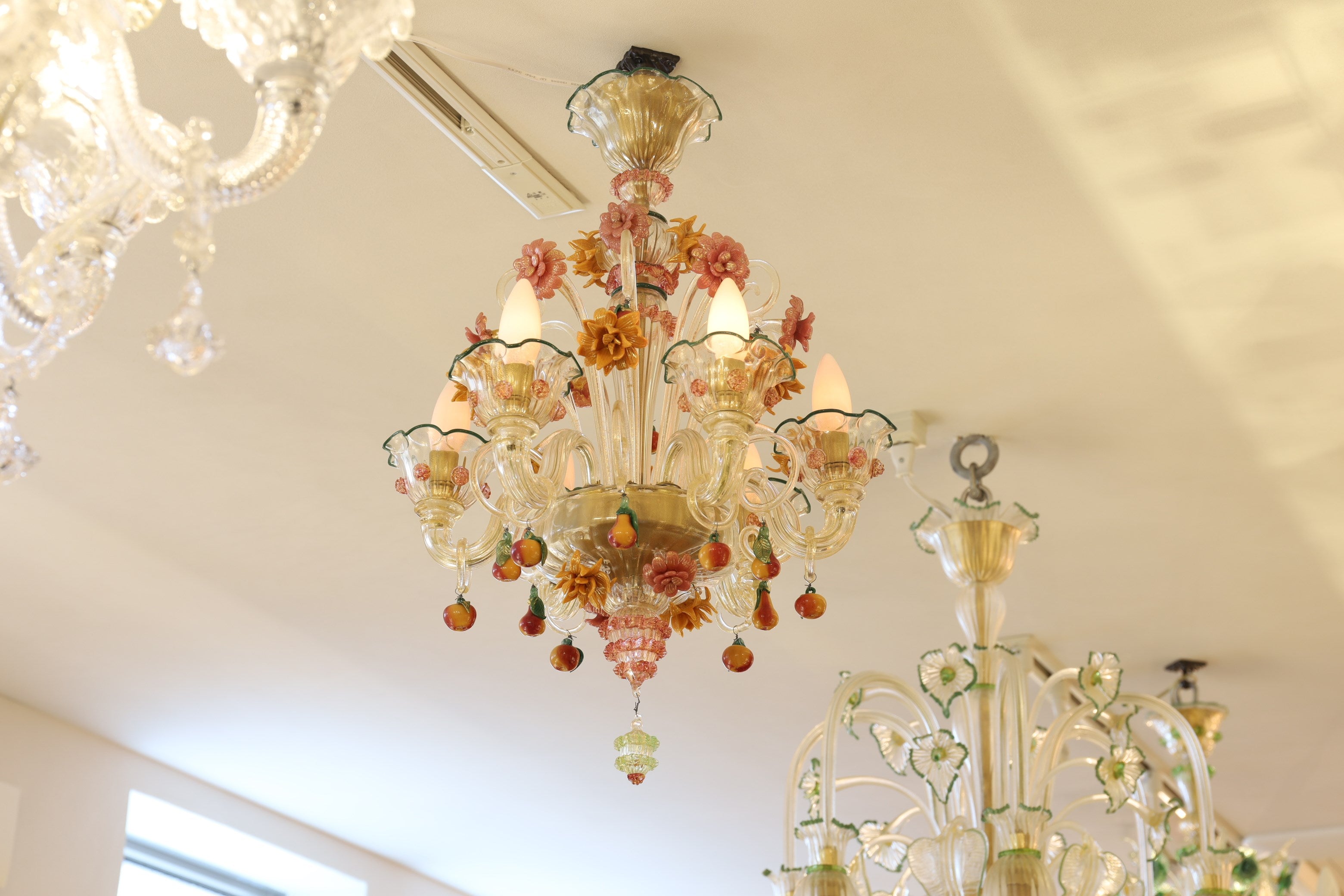 ムラーノガラス（ベネチアングラス）シャンデリア／照明