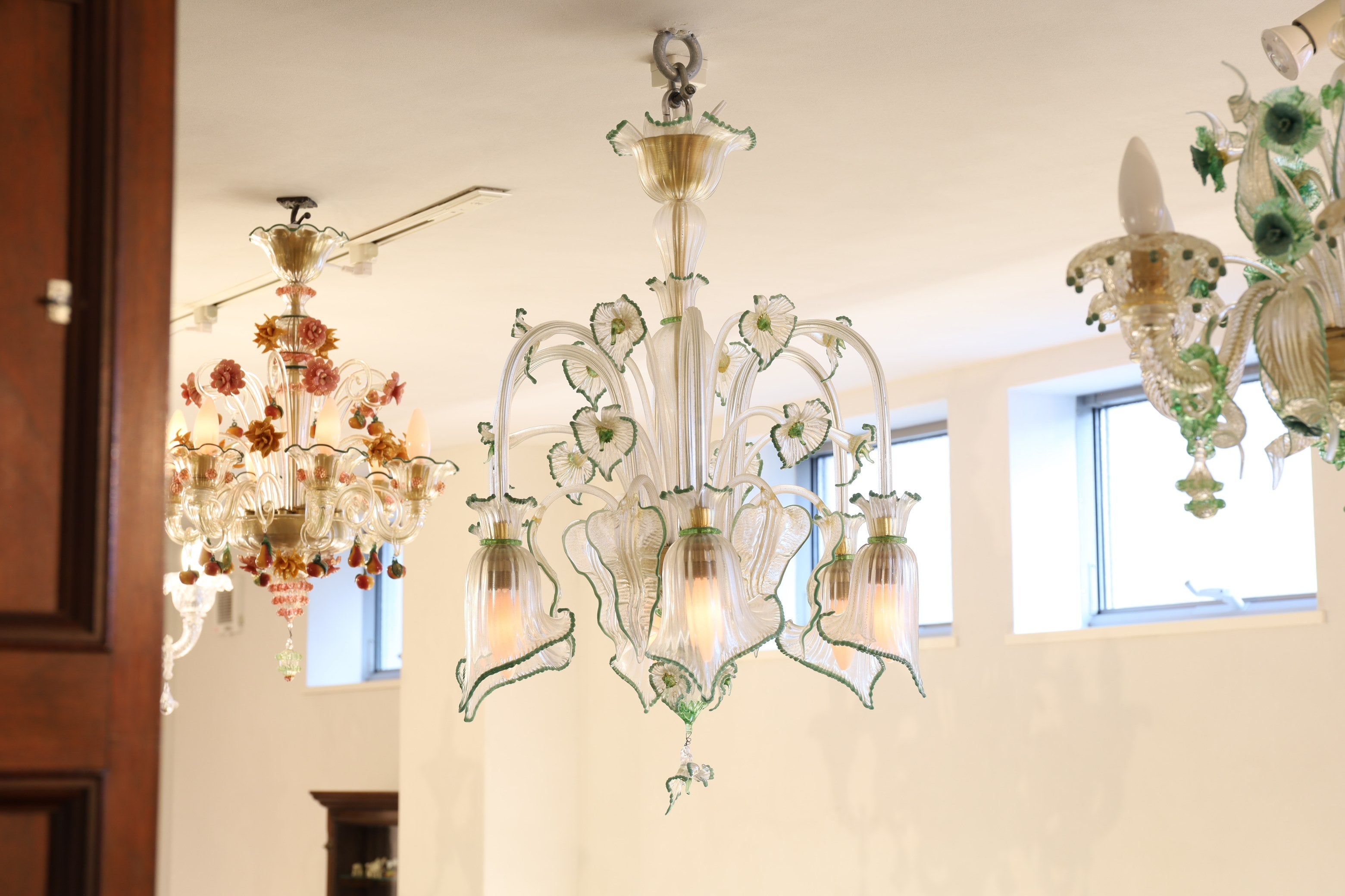 ムラーノガラス（ベネチアングラス）シャンデリア／照明