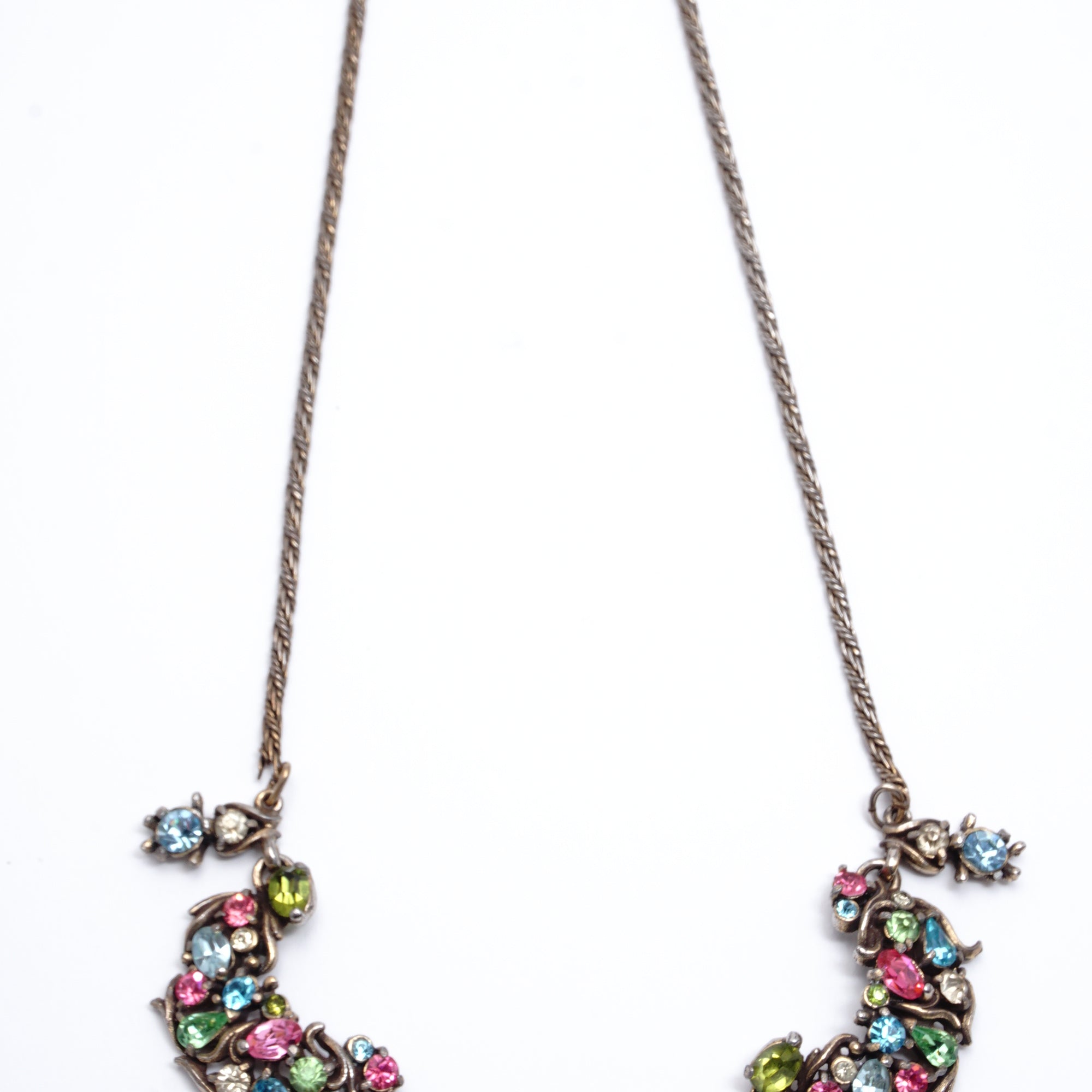 Hollycraft（ホリークラフト）カラーストーンネックレス／ヴィンテージ・コスチュームジュエリー