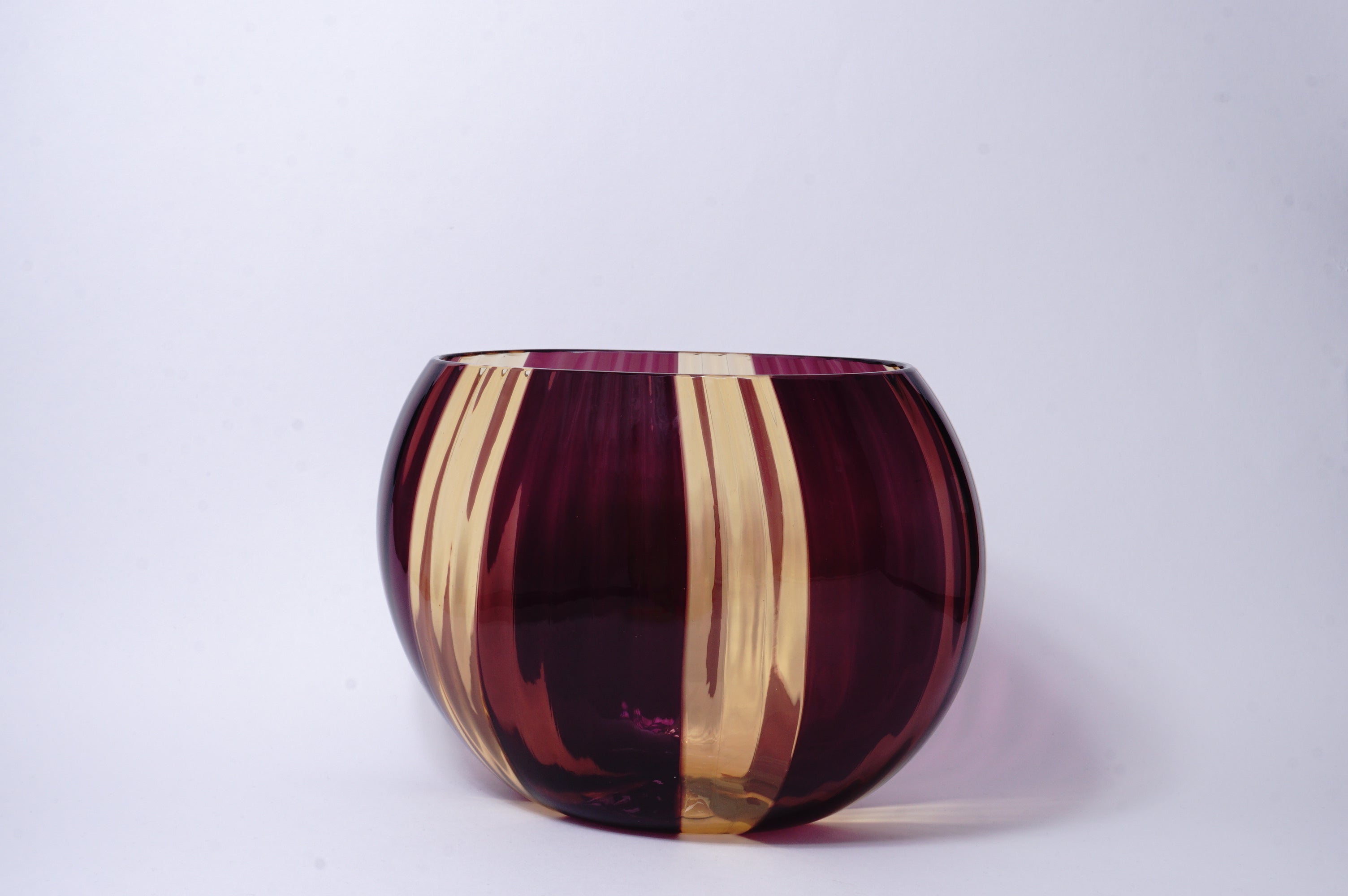 ムラーノガラス（ベネチアングラス）花瓶／舟型花器