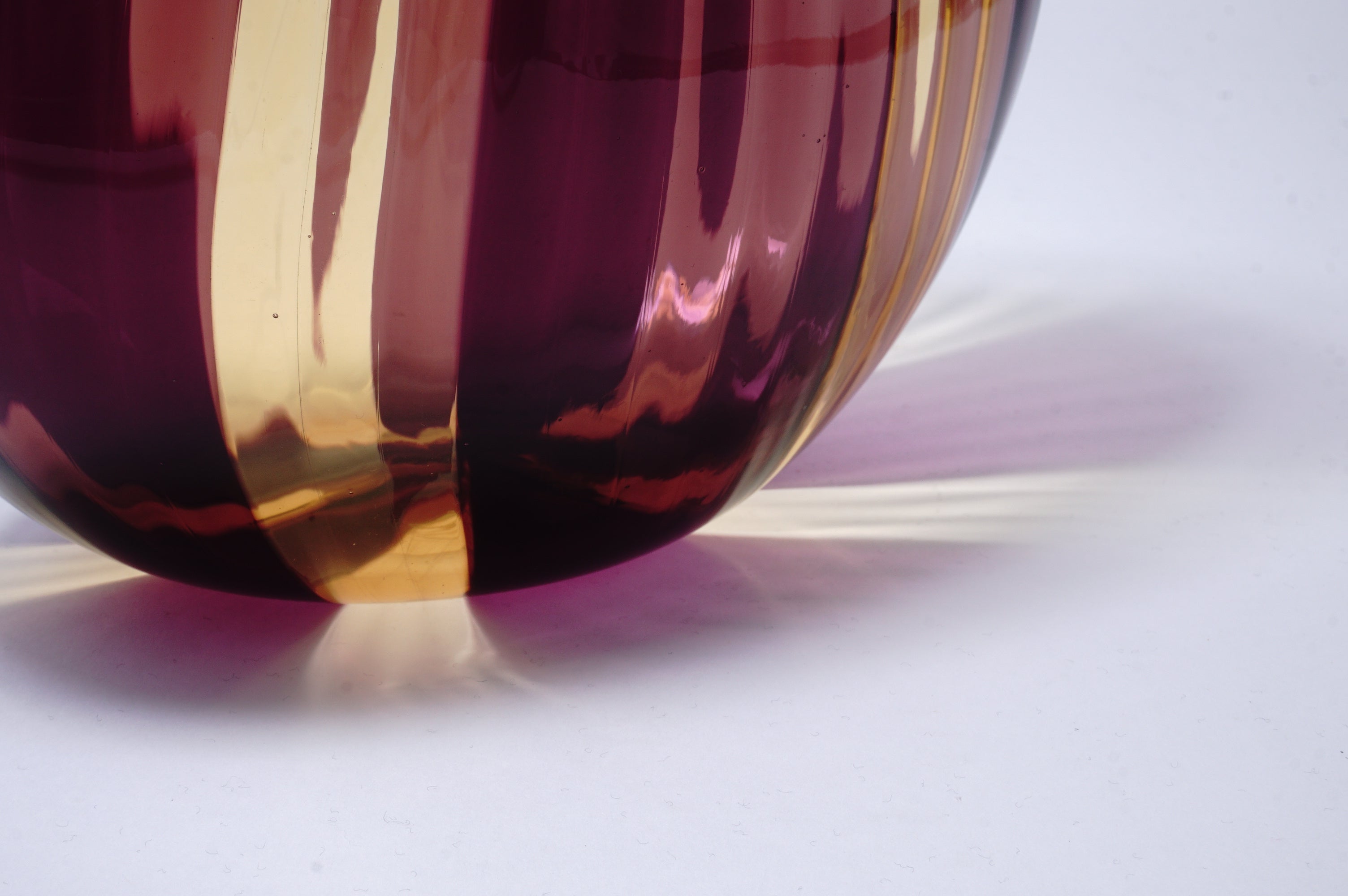 ムラーノガラス（ベネチアングラス）花瓶／舟型花器