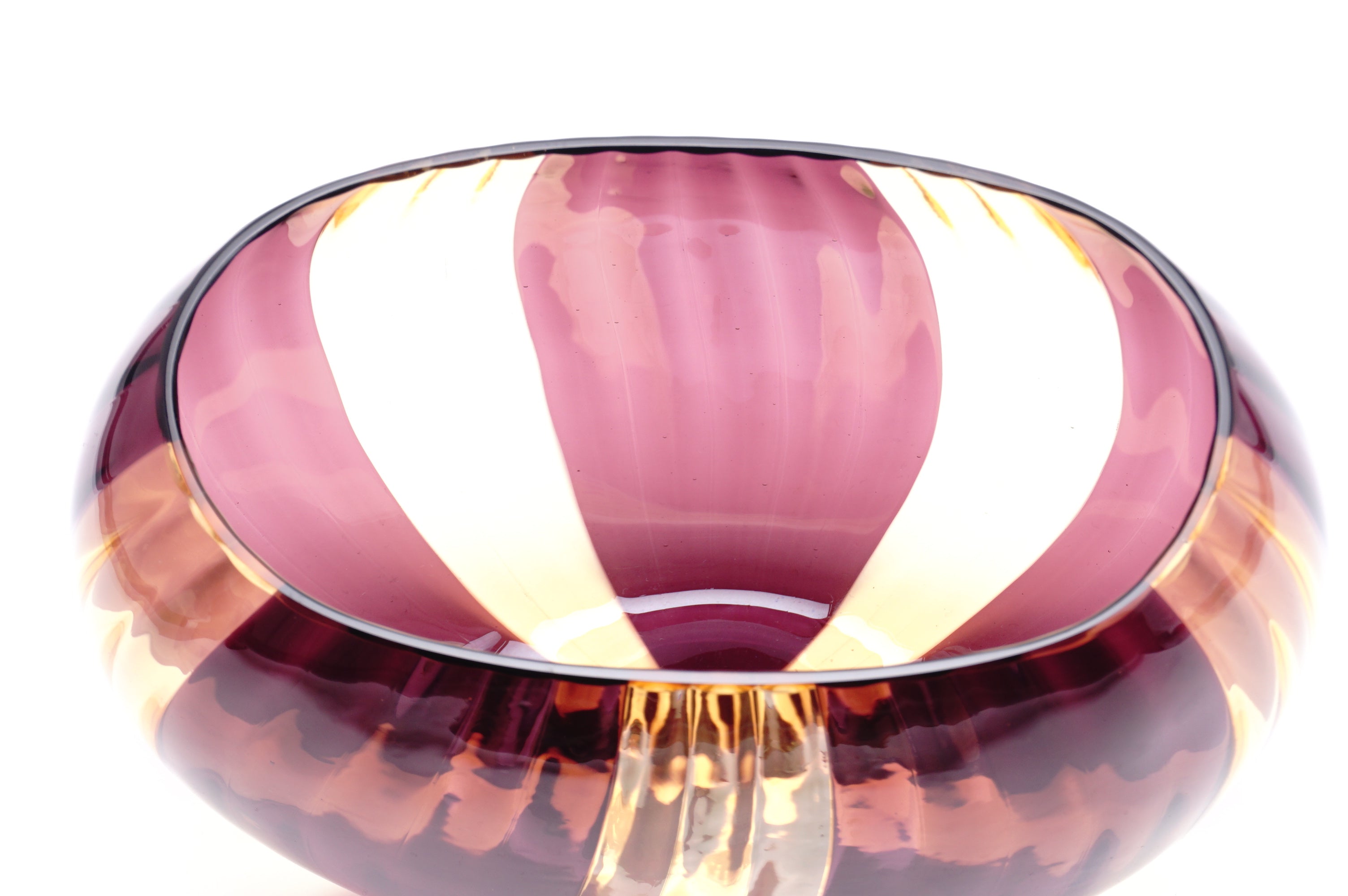 ムラーノガラス（ベネチアングラス）花瓶／舟型花器