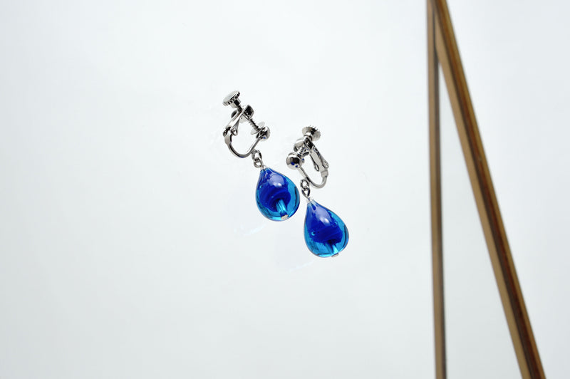 Earring「Drop」［Cobalt Blu］