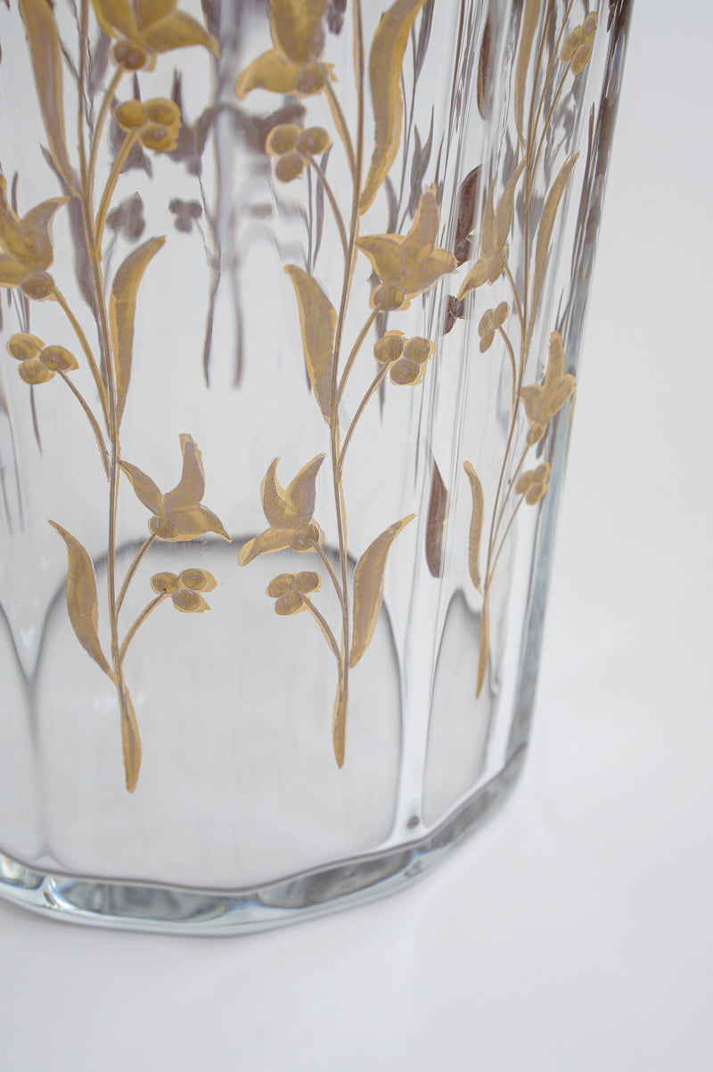Vase「Bouquet」Small gravure/Gold Paint