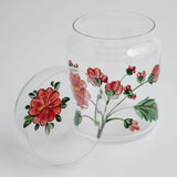 tea container with a lid「Bouquet」Red Flower