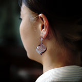 Earring「Shiratama No Oshare」［Ametista/lace］