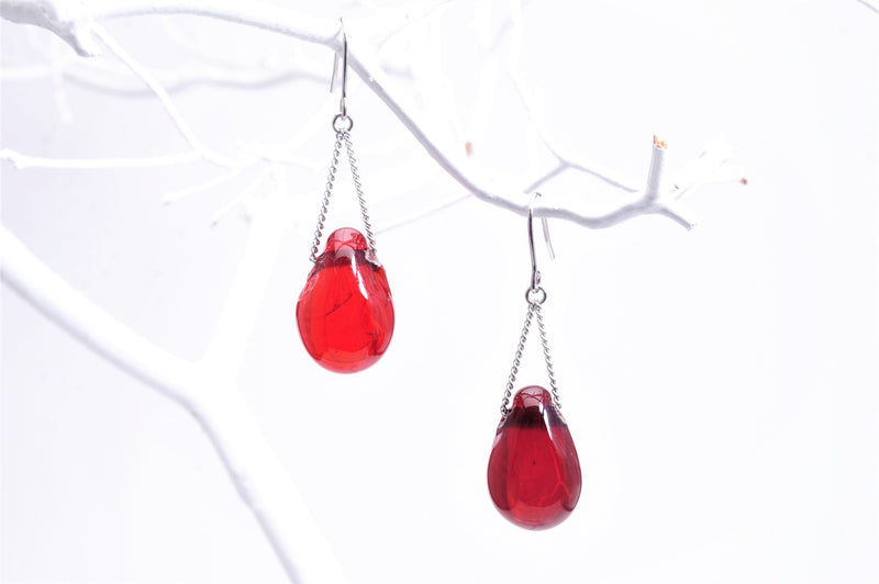 Pierced Earring　Miele［rosso/silver］
