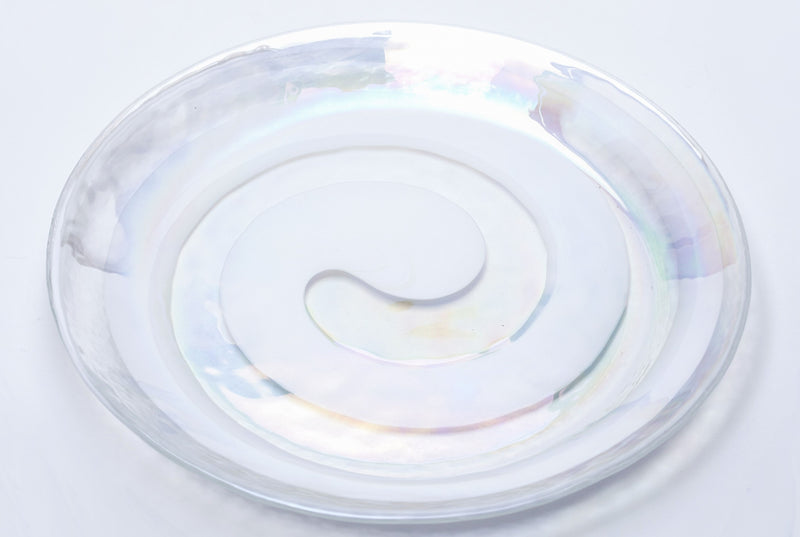 PLATE「Opalino glass Spiral Plate」