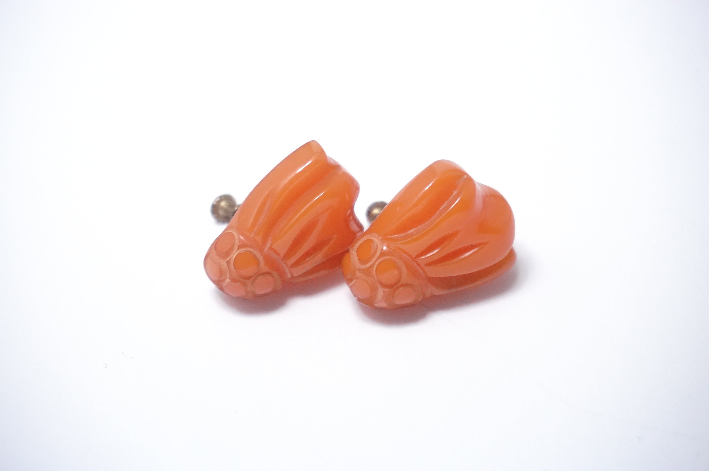 ベークライト イヤリング／ヴィンテージ・コスチュームジュエリー