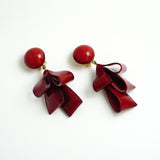 Clip Earring 「Yureru Ribbon(Swingin' Ribbon)」Rouge