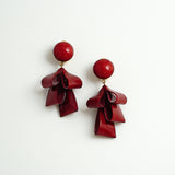 Clip Earring 「Yureru Ribbon(Swingin' Ribbon)」Rouge