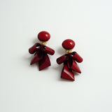 Clip Earring 「Yureru Ribbon(Swingin' Ribbon)」Rouge