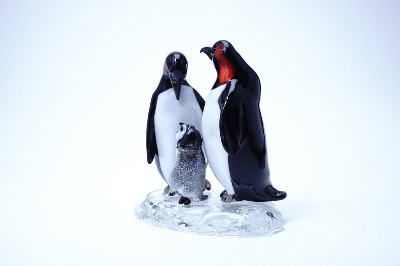 「Penguin family on iceberg」
