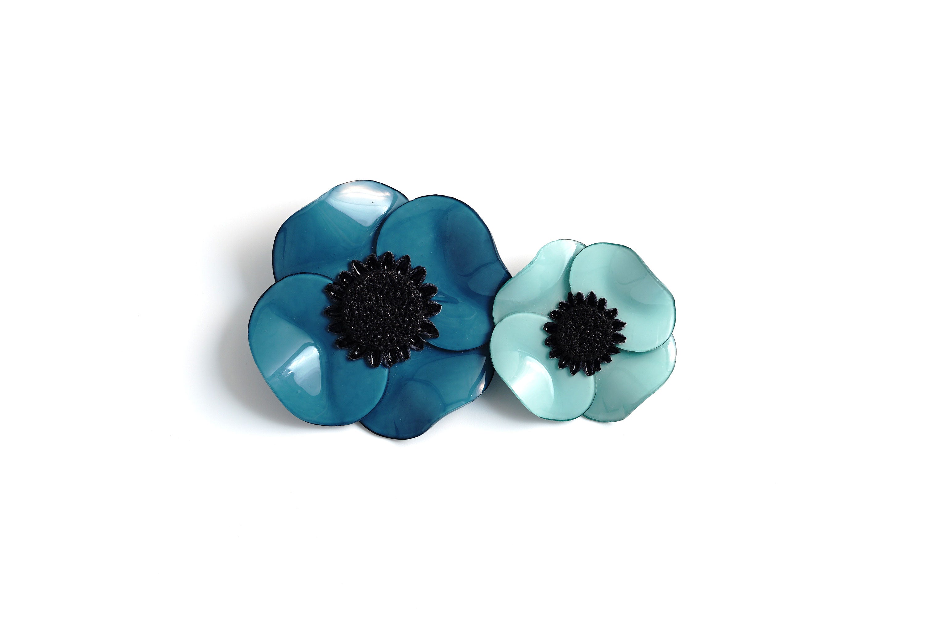 Brooch「Anemone／Two Flowers」(Large)
