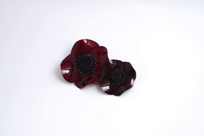 Anemone Brooch Two Flowers (Large)