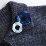 ANEMONE BROOCH TWO FLOWERS (SMALL)
