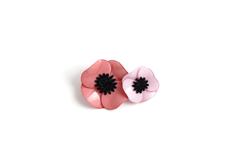 Anemone Brooch Two Flowers (Small)