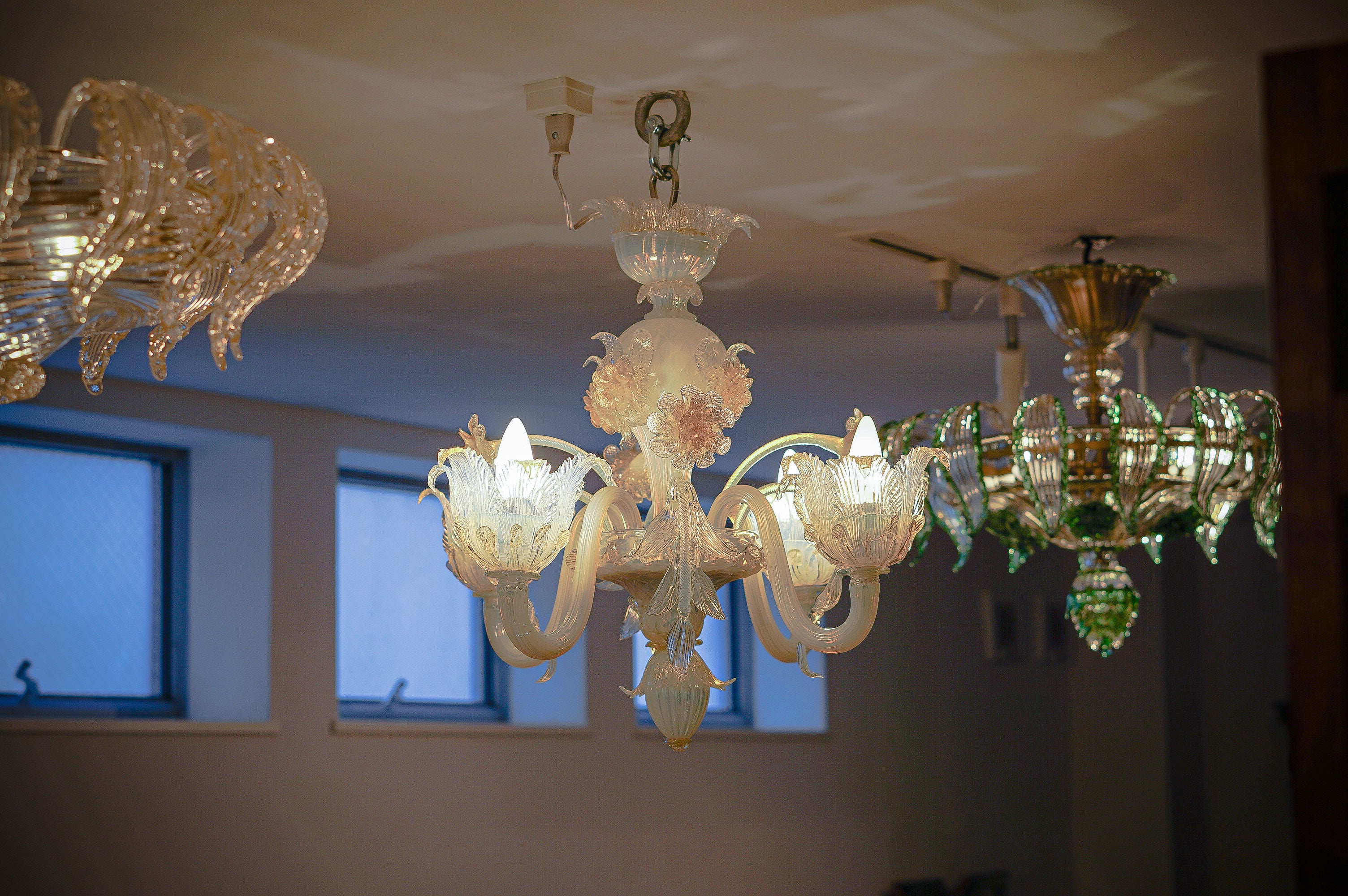 ムラーノガラス（ベネチアングラス）シャンデリア／照明