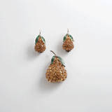 Brooch&Earring Set Lucite“Pear”