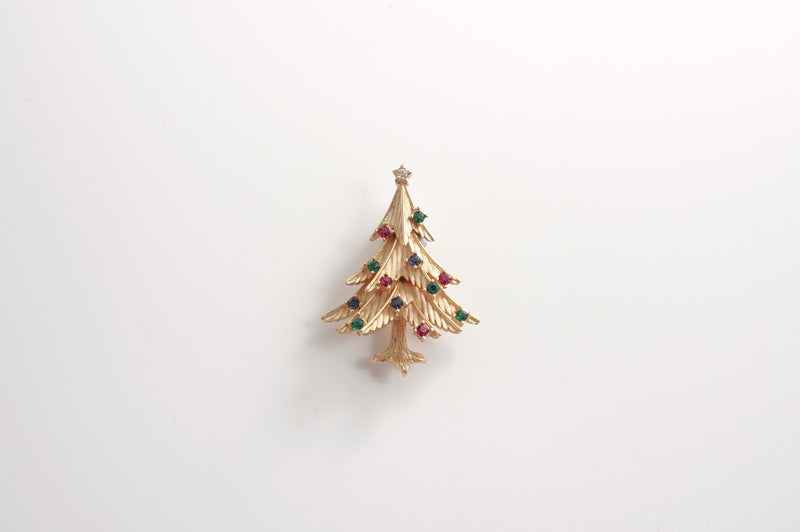 Brooch「Gold Christmas Tree」