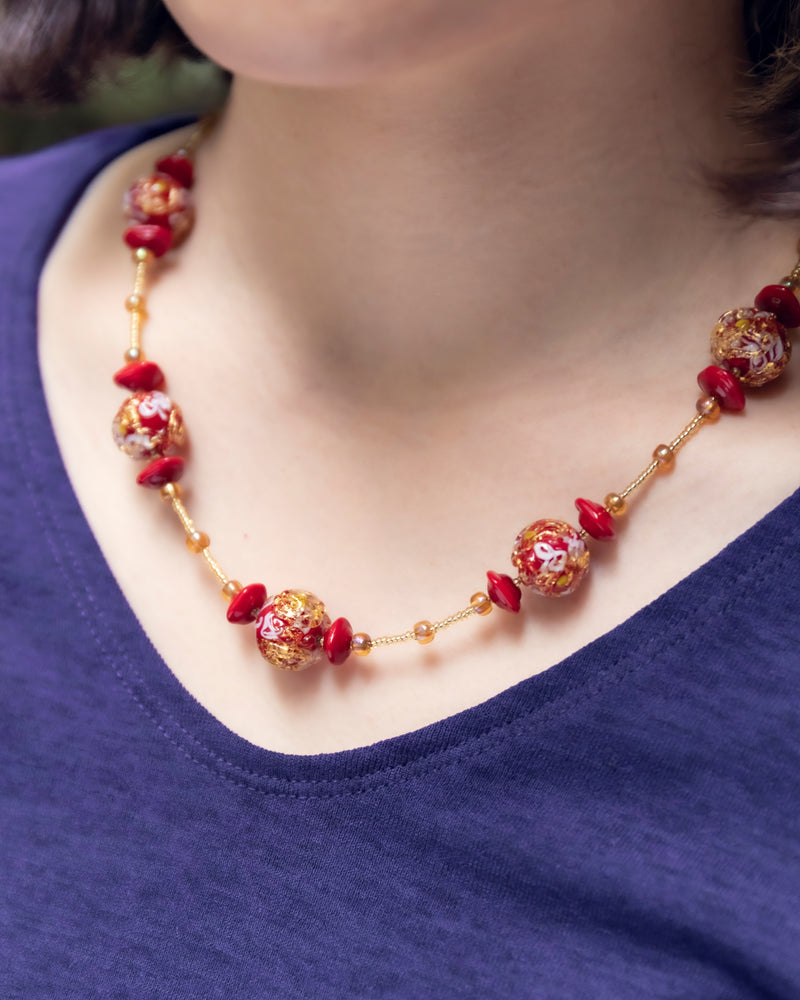 Necklace（Short） 「Mistral」Rosso