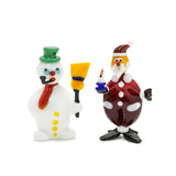 miniature Santa and the Snowman