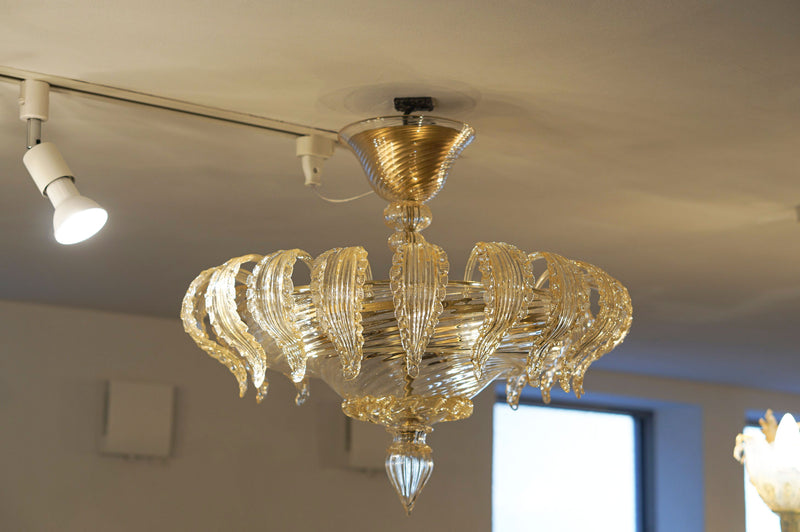 Ceiling Light with 18Leaves［3lights/Cristo/Oro］