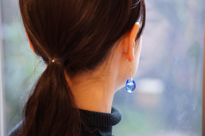 Pierced Earring　Miele［acqua/silver］