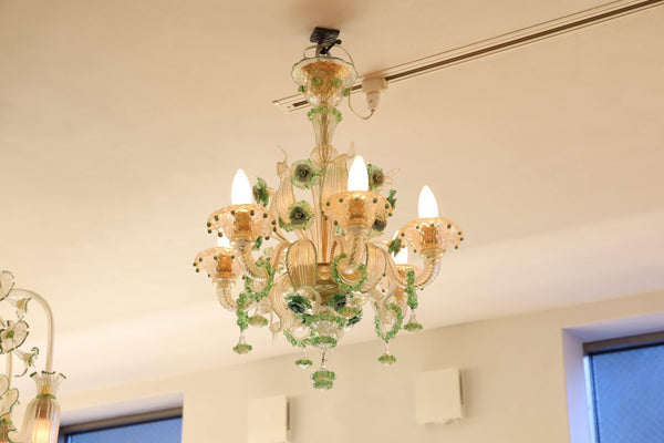 chandelier［6lighat/Cristo/Oro/Verde］Renaissance style